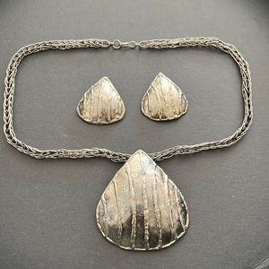 sterling silver necklace with earrings sets